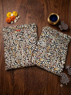 Earthy Bloom Cotton Kurti Pant set