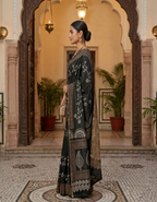 Elegant Hand-Block Printed Chanderi Cotton Saree