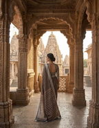 Elegant Ajrak Hand Block Print Saree
