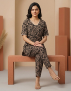 Brown printed Co-ord set