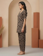 Brown printed Co-ord set