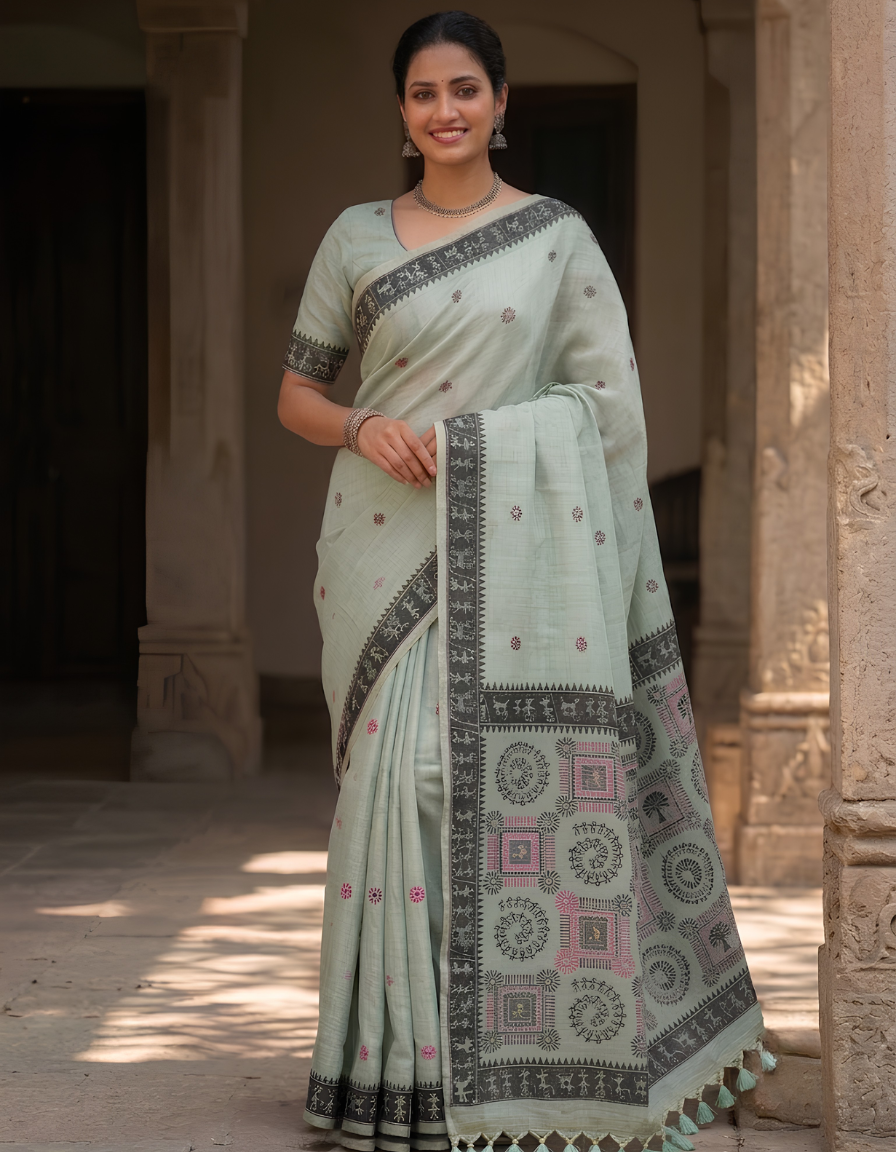 The Jamdani Heritage Saree