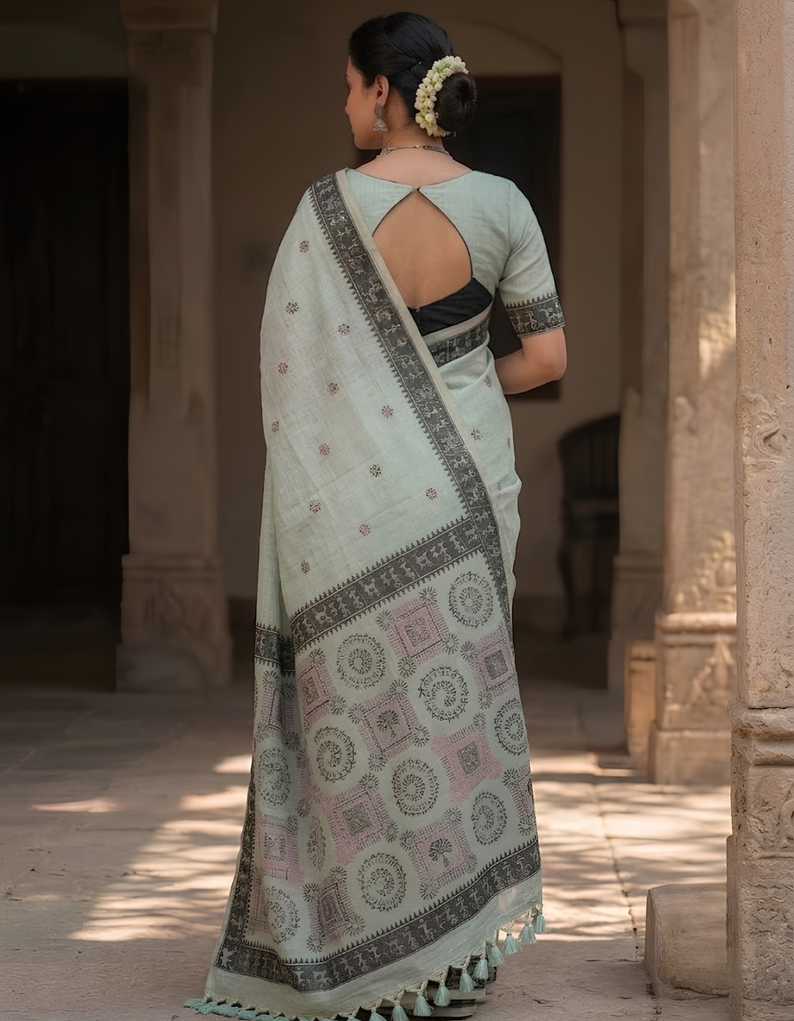 The Jamdani Heritage Saree