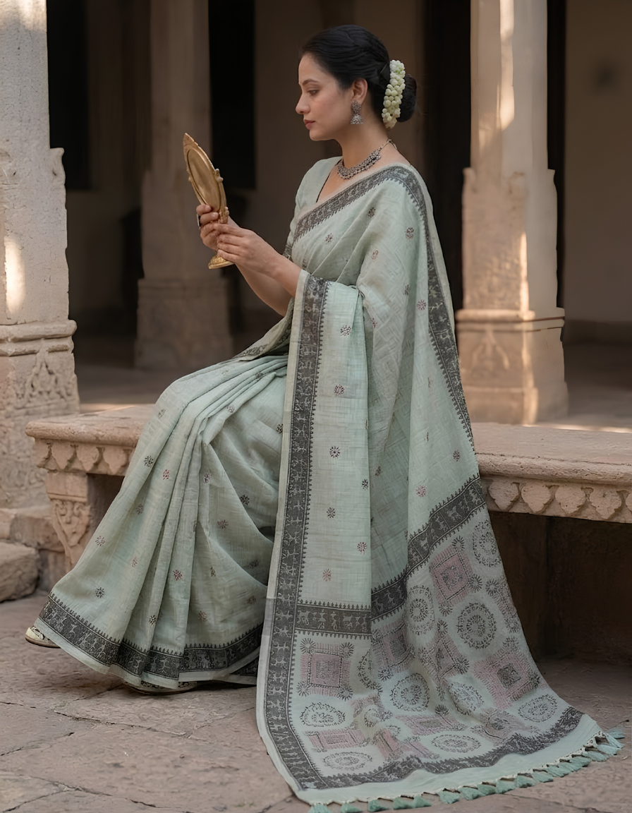 The Jamdani Heritage Saree
