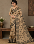 Ethereal Grace: Handwoven Muslin Jamdani Saree