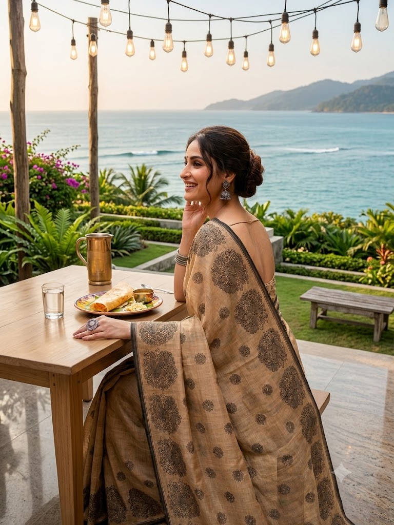 Ethereal Grace: Handwoven Muslin Jamdani Saree