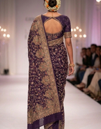 Kashmiri Kashida Embroidered Fine Georgette Saree