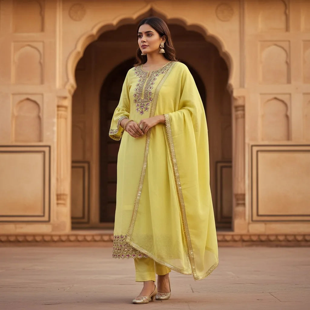 Zeenat Sunshine Cotton Suit Set