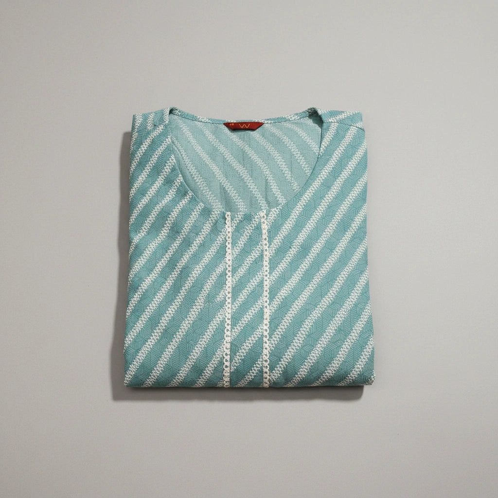 Sea green Cotton Co-ord set.