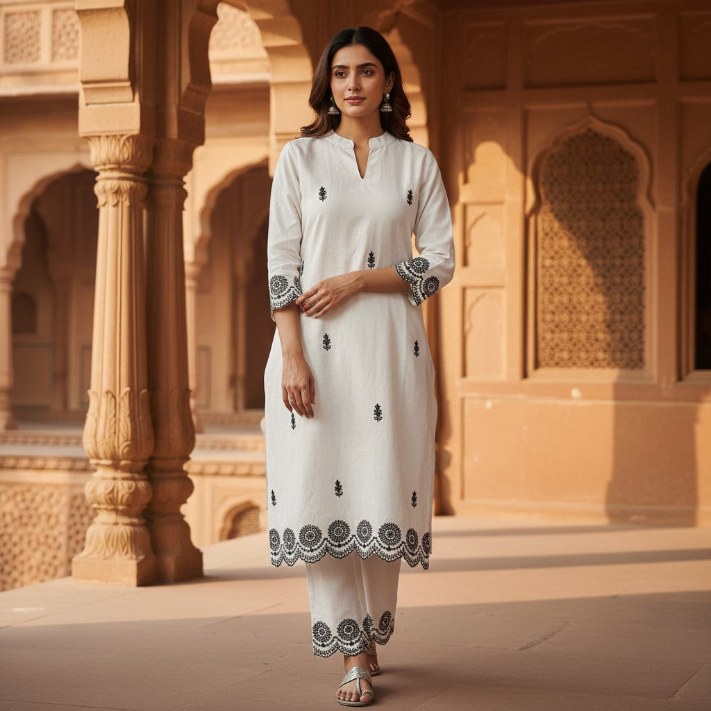 Khadi Kurti Pant set
