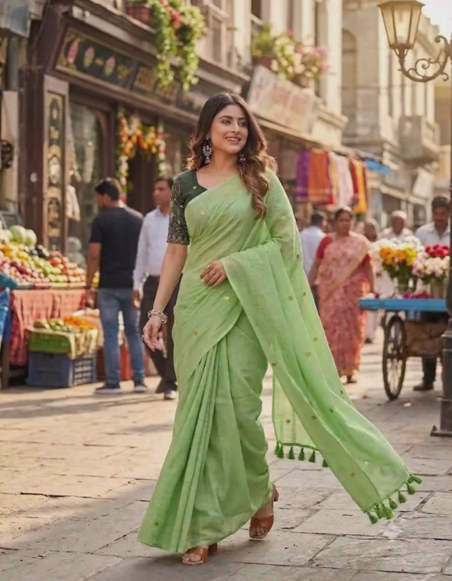 Cotton Khadi Ginni saree