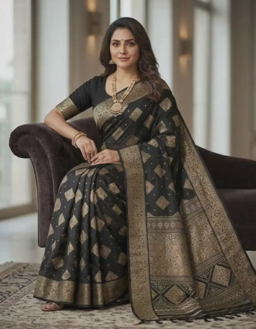 Black Dola Saree